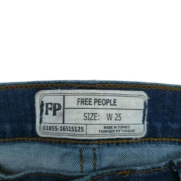 Free People Reagan Destroyed Skinny Ankle Jeans Size 25 - Picture 6 of 6